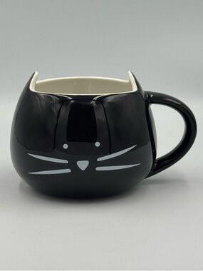 Ceramic Black Cat Coffee Mug with Peek-a-boo Cat Inside